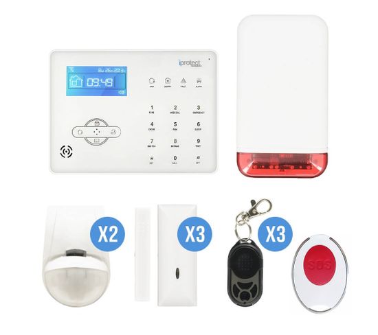 Kit 09 Alarme Gsm Avec Sirène Autonome Extérieure