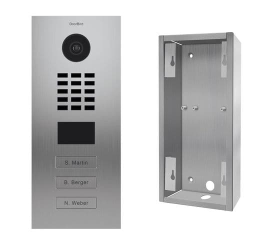 Portier Vidéo Ip 3 Sonnettes + Support - Doorbird D2103v Inox