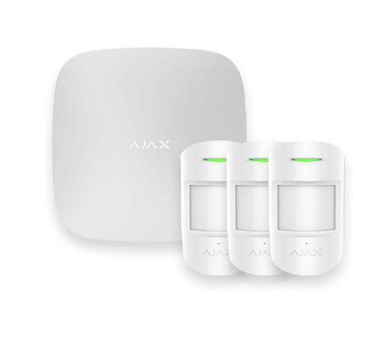 Alarme Maison Blanc Ajax-hubkit-pro-w