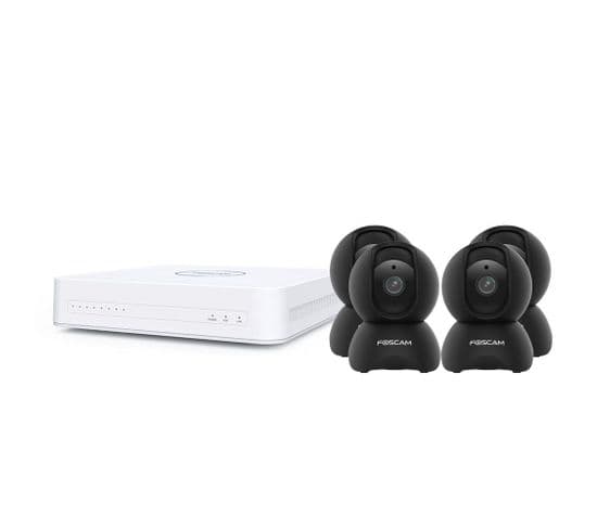 Kit Vidéosurveillance Ip 4 Caméras Kit-4-fn8108h-x5-b