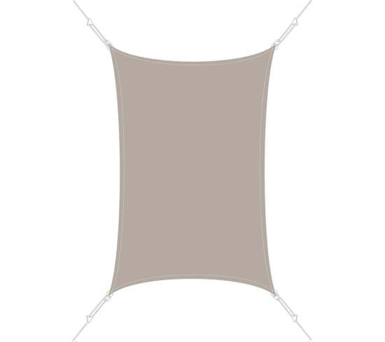 Voile D'ombrage Rectangle 3 X 4,5m Taupe