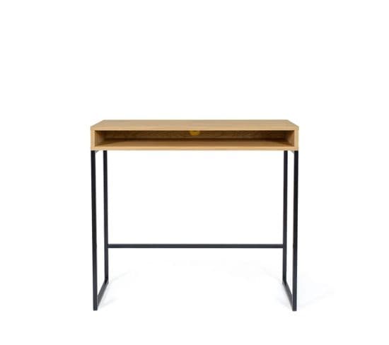 Frame - Console Bureau 110 En Chêne - Couleur - Noir/chêne