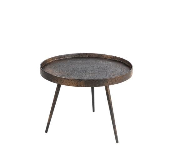 Jonamai - Table Basse Ronde En Métal Ø58cm - Couleur - Bronze