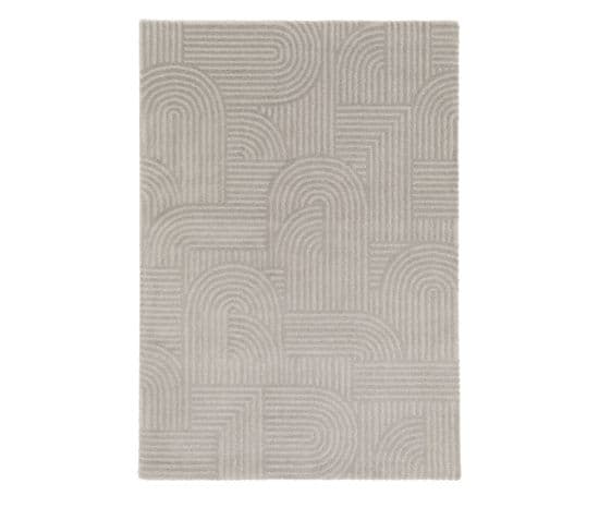 Elliot Ii - Tapis Contemporain à Motif Géométrique - Couleur - Gris Clair, Dimensions - 200x290 Cm