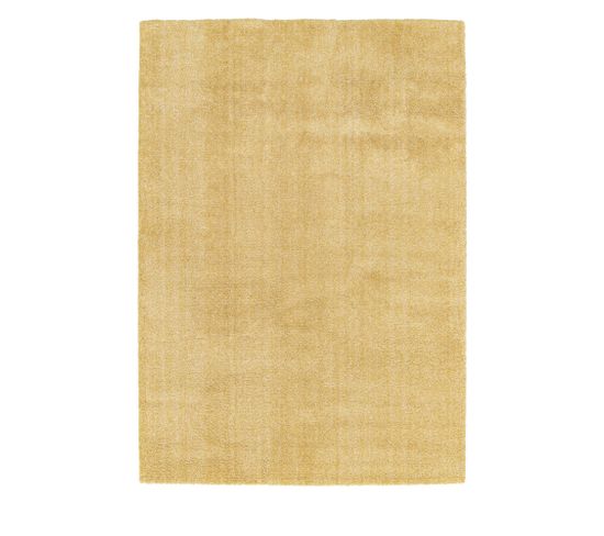 Assia - Tapis à Poil Long - Couleur - Jaune Moutarde, Dimensions - 160x230 Cm