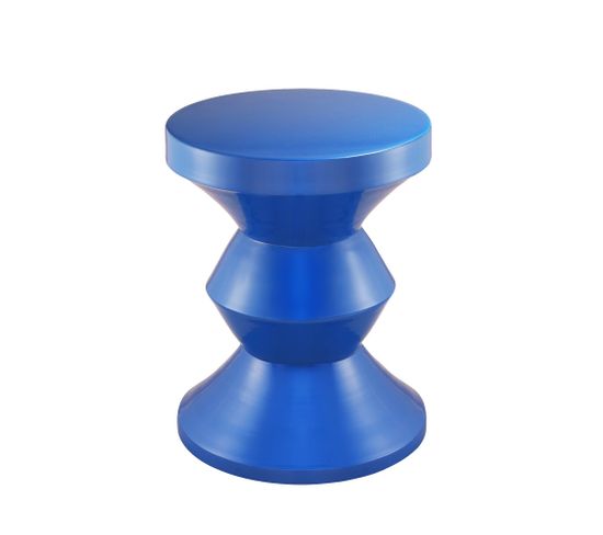 Tedd - Table D'appoint Ronde En Aluminium Ø36cm - Couleur - Bleu