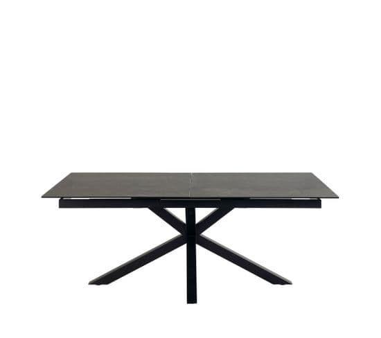 Eurame - Table À Manger Extensible 6 À 12 Personnes En Céramique Et Métal 200-240x100cm - Couleur -