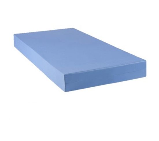 Matelas mousse 140x190 cm M1 Non Feu Collectivité Bleu - Epaisseur 15 cm