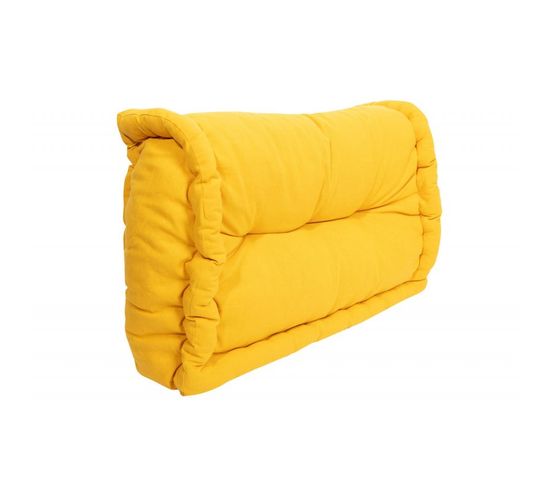 Cale Reins Dossier Assise 100% Coton 40 X 60 X 22 Cm Non Déhoussable Uni Jaune