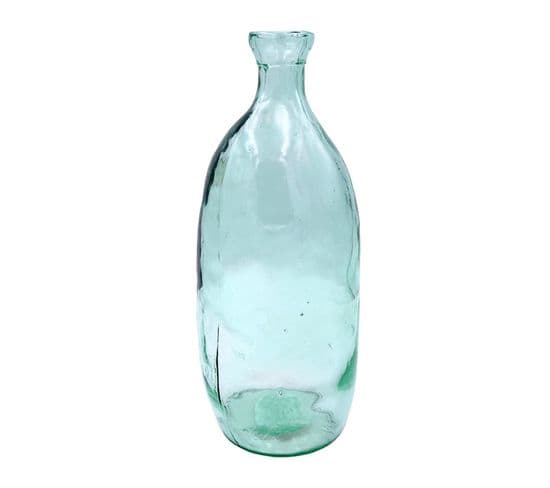 Vase 3l 35 X 13 Cm Forme Cylindrique Asymétrique Verre Recyclé Transparent