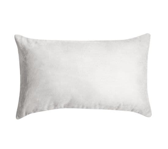 Housse De Coussin 30 X 50 Cm Suédine Uni Gris Clair