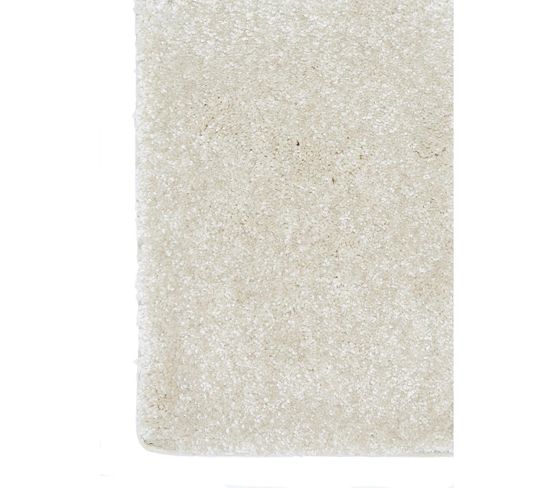 Tapis Salon 300x300 Tissé Blanc Cassé Carré Motif Uni Epaissia