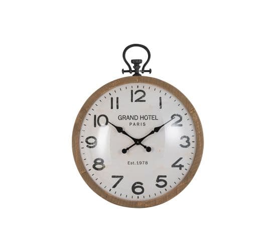 Horloge Murale Bois Naturel Taille XL - Pecari