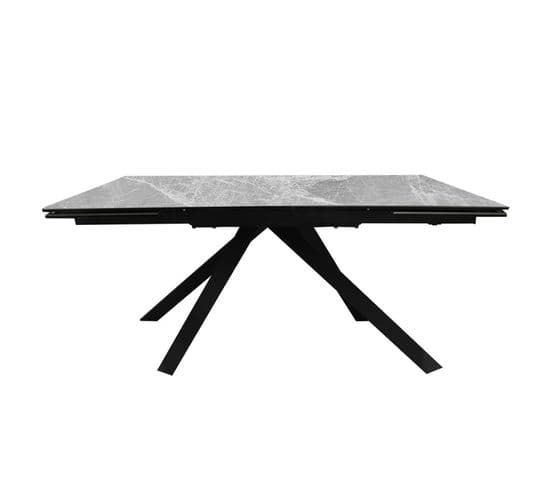 Table Extensible 160 à 240 Cm Céramique Gris Marbré - Cassandra