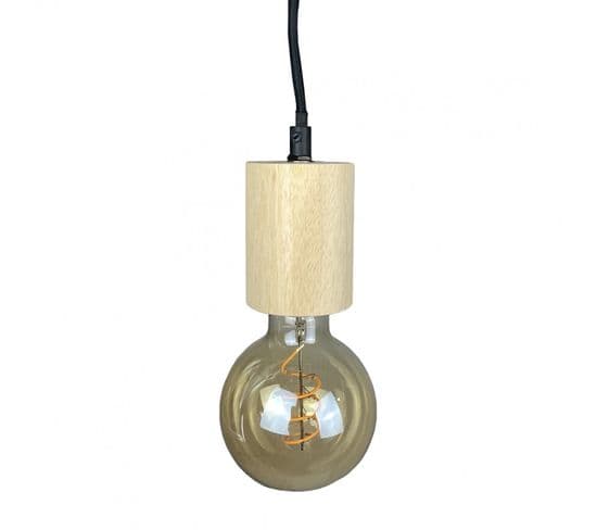 Suspension Lumineuse Ajustable En Bois Clair - Calo 5324