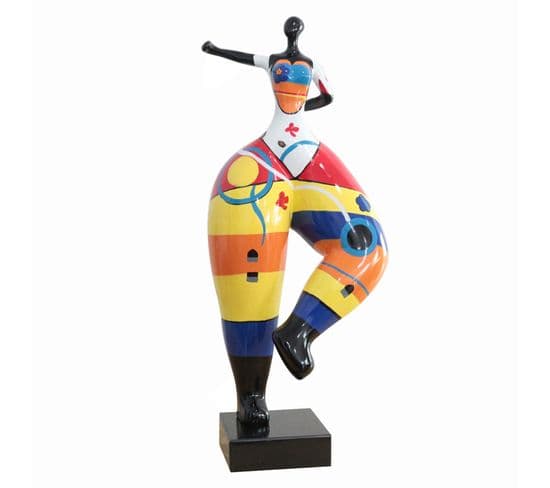 Statue Femme Bras Tendu Peintures Multicolores H68 Cm - Frauen