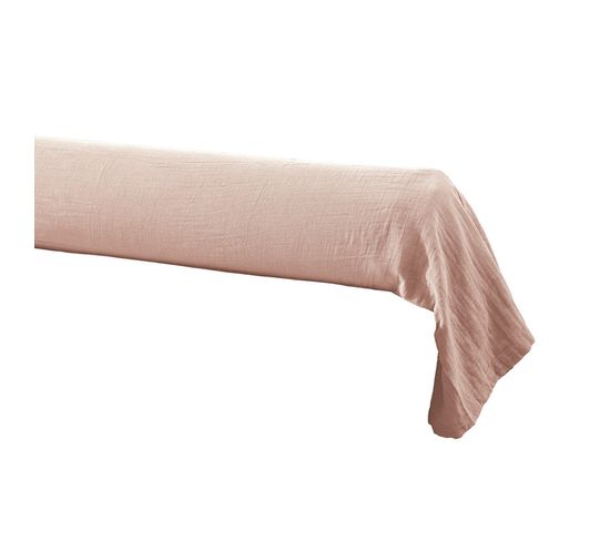 Housse De Traversin L. 185 Cm Double Gaze De Coton Rose - Pepa 3