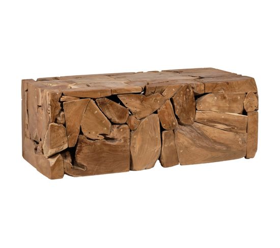 Table Basse Rectangulaire 60 X 120 Cm En Bois De Teck - Tekku 2