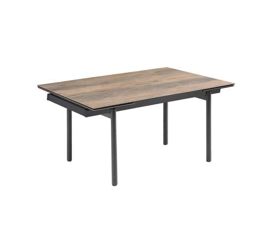 Table Extensible 180/260 Cm Céramique Effet Bois Pieds Droits - Texas 09