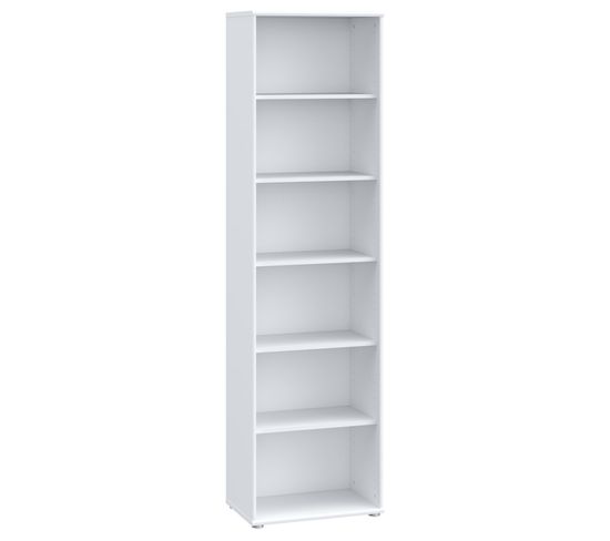 Bibliothèque / Étagère H. 198 X L. 54 Cm Décor Blanc - Maria