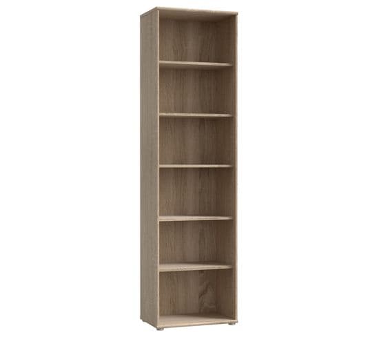 Bibliothèque / Étagère H. 198 X L. 54 Cm Décor Chêne Sonoma - Maria