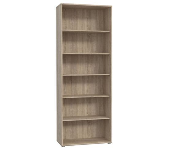 Bibliothèque / Étagère H. 198 X L. 74 Cm Décor Chêne Sonoma - Maria