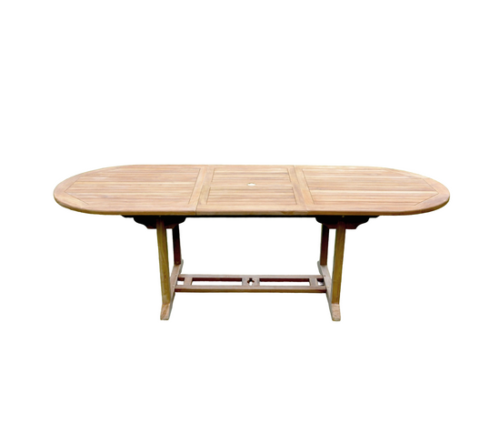 Table De Jardin Ovale Extensible 10 Places En Teck Brut Kajang