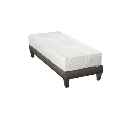 Ensemble Paris 90x190 Cm Matelas Mousse + Sommier Bois