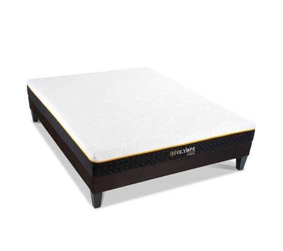 Ensemble Olympe 180x200 Cm Matelas Mousse + Sommier Bois