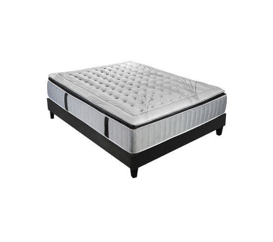 Ensemble Phigalie 180x200 Cm - Matelas Ressorts  + Sommier Bois -