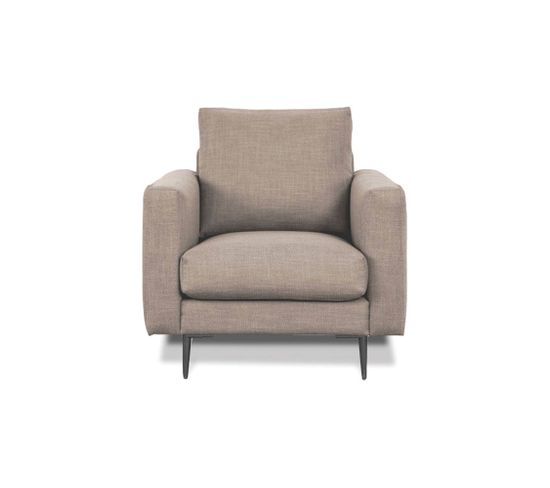 Fauteuil Caruso Tissu Taupe - 1 Place