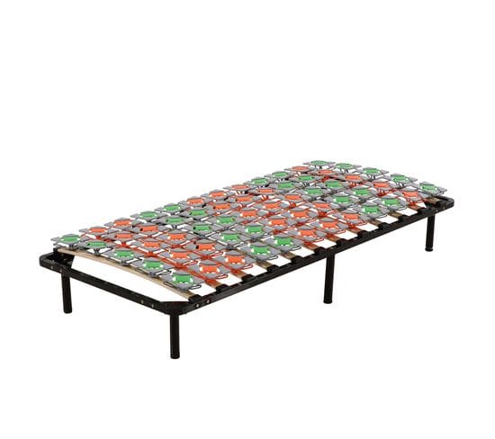 Kept Sommier à Lattes Ergonomique Avec Plots De Soutien       90x200 Cm Avec Pieds