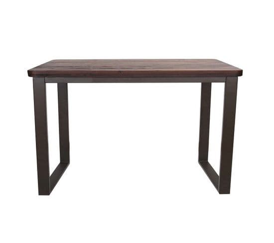 Nevada - Table Repas 120 Cm Bois Massif Foncé