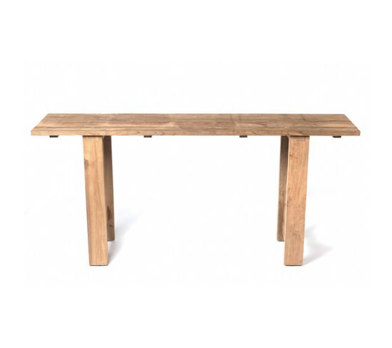 Woody - Table Haute Teck Recyclé L200