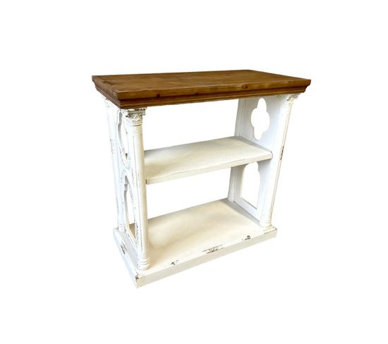 Victoria - Console En Bois Blanc Patiné L 81