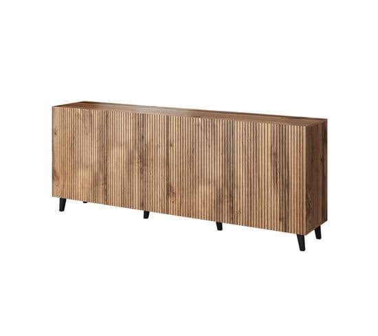 Come - Buffet Bas - Bois - 200 Cm - Style Contemporain