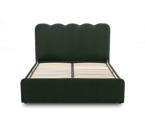 Kahlo - Lit Coffre - 140x190 - En Velours - Sommier Inclus