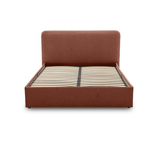 Goyave - Lit Coffre - 160x200 - En Tissu - Sommier Inclus