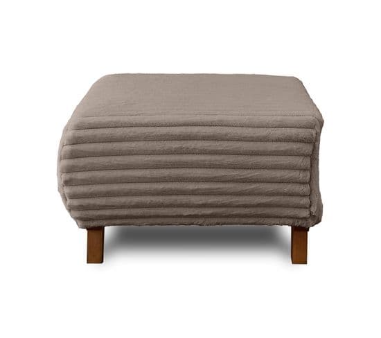 Cristal - Pouf Modulable - 65 Cm - En Velours Côtelé Grosses Côtes