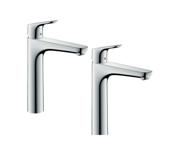 Lot 2 Mitigeur Lavabo Hansgrohe Focus H190 Eco C3, Avec Tirette Chromé