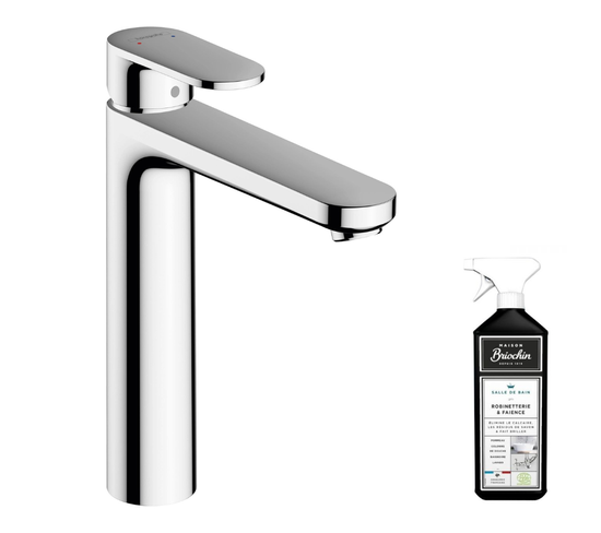 Mitigeur Lavabo 190 Sans Tirette Ni Vidage Chrome + Nettoyant Briochin