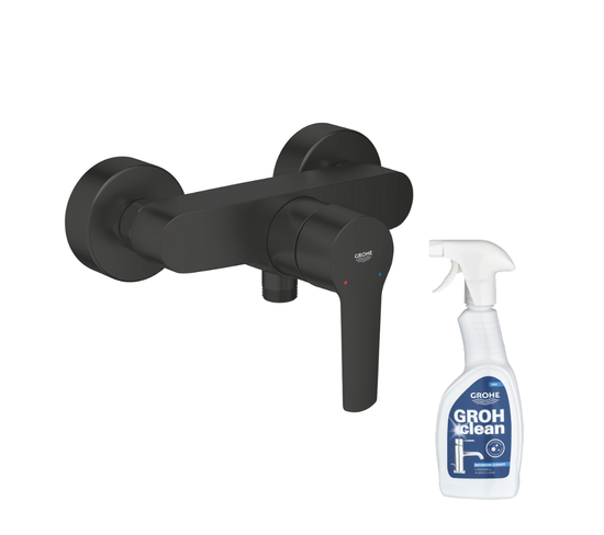 Mitigeur Douche Mécanique Grohe Start Noir + Nettoyant Grohclean