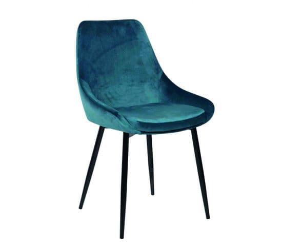 Chaise Velours Bleu Riba