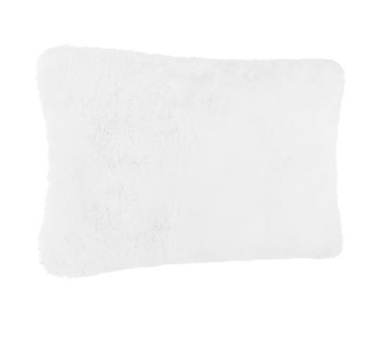 Lot De 2 Coussins Fourrure Coloris Blanc 1200 G - 30 X 45 Cm