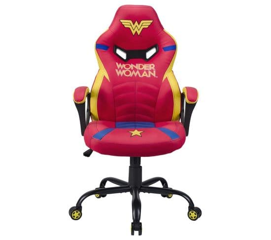 Chaise Gaming Wonder Woman , Fauteuil Gamer Rouge Taille S/m