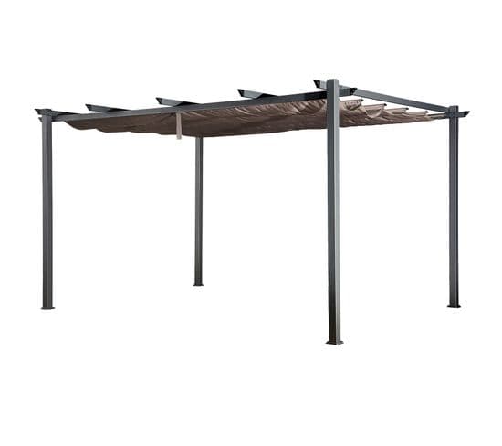 Pergola Autoportante 3 × 4m Cassis Taupe - Structure Aluminium