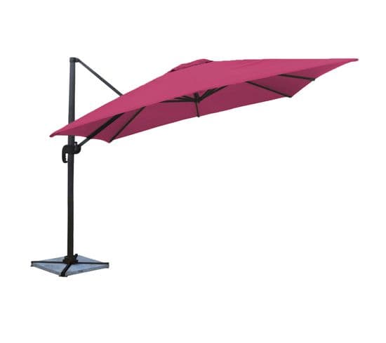 Parasol Déporté Molokai Carré 3x3m Fuchsia