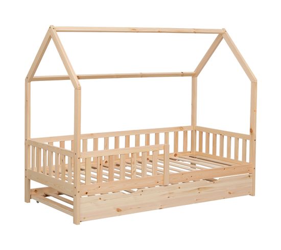 Lit Cabane Gigogne Pour Enfant 190x90cm En Bois Marceau