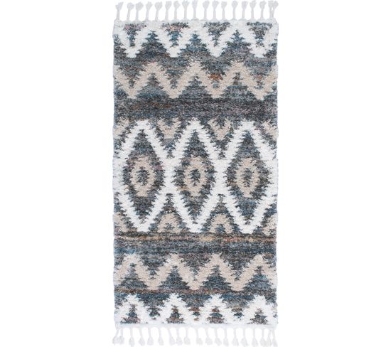 Tapis Intérieur Rectangulaire - Honoré - 80x150 Cm - Gris