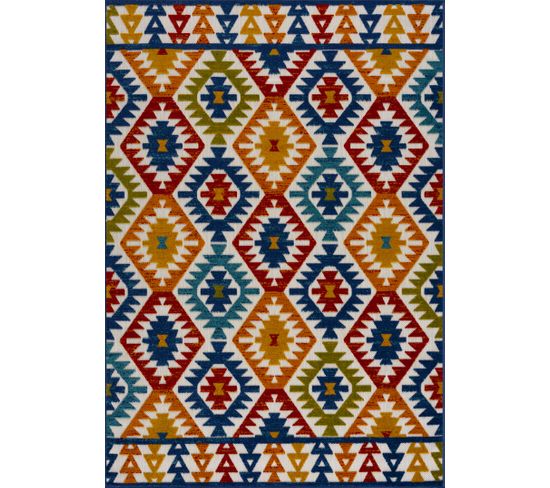 Tapis D'extérieur Rectangle - À Motif Aztèque - 120x160 cm - Cabana - Multicolore